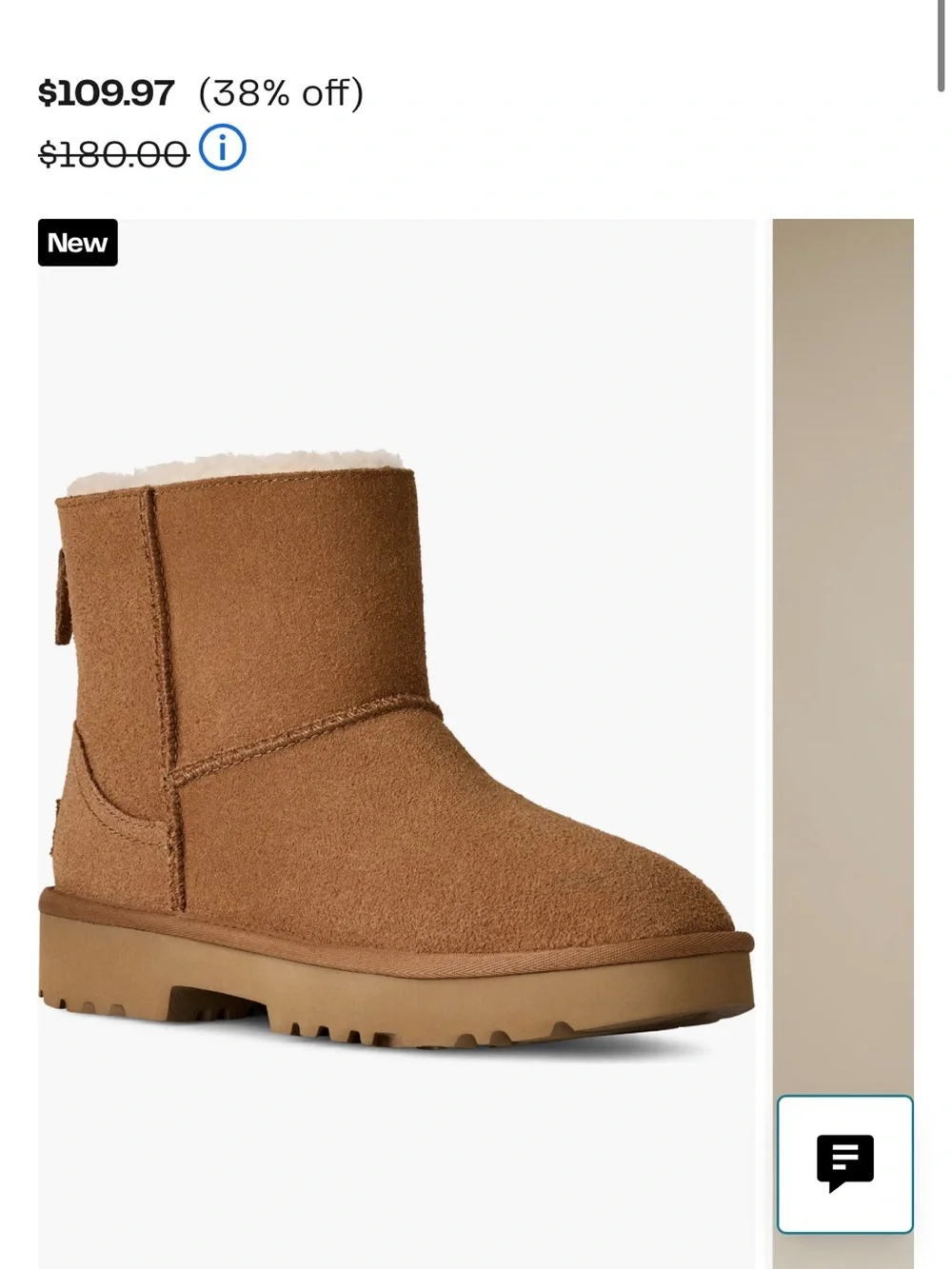 UGG Classic Short Shearling Boots in Chestnut/Tan